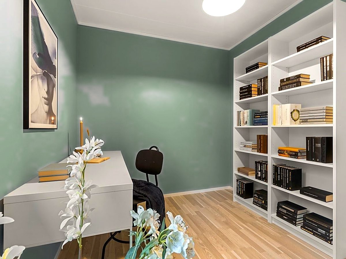 Same office interior after repainting