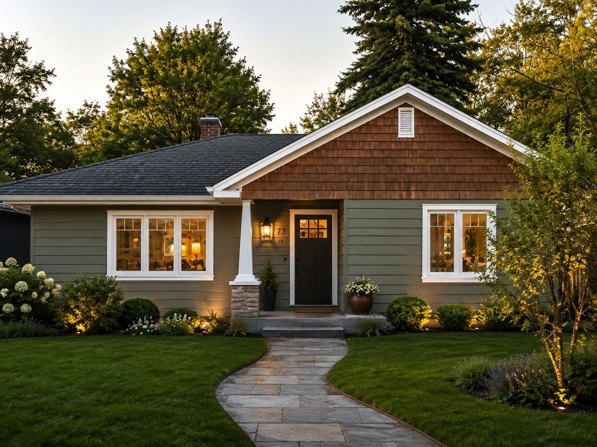 Same home exterior after a fresh coat of paint