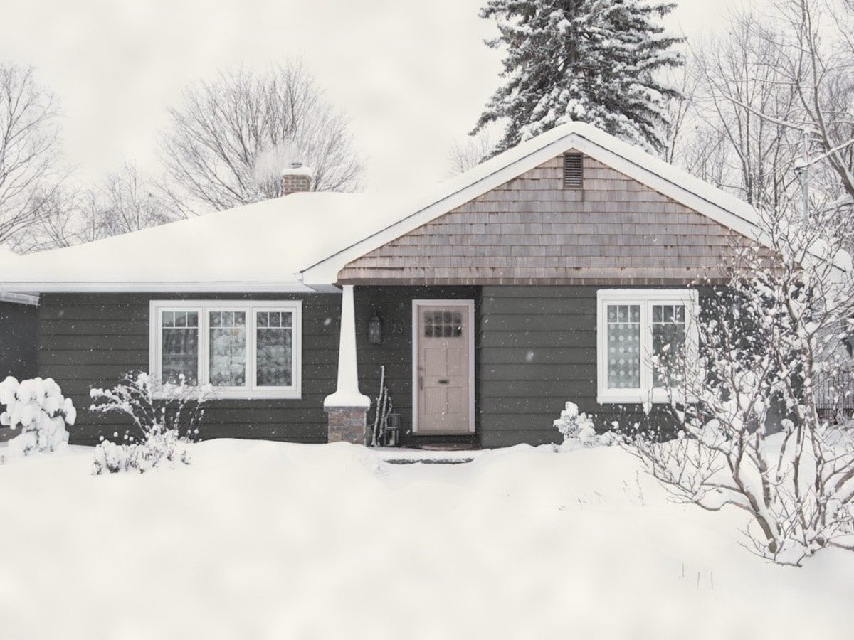 Home exterior with faded, weathered paint